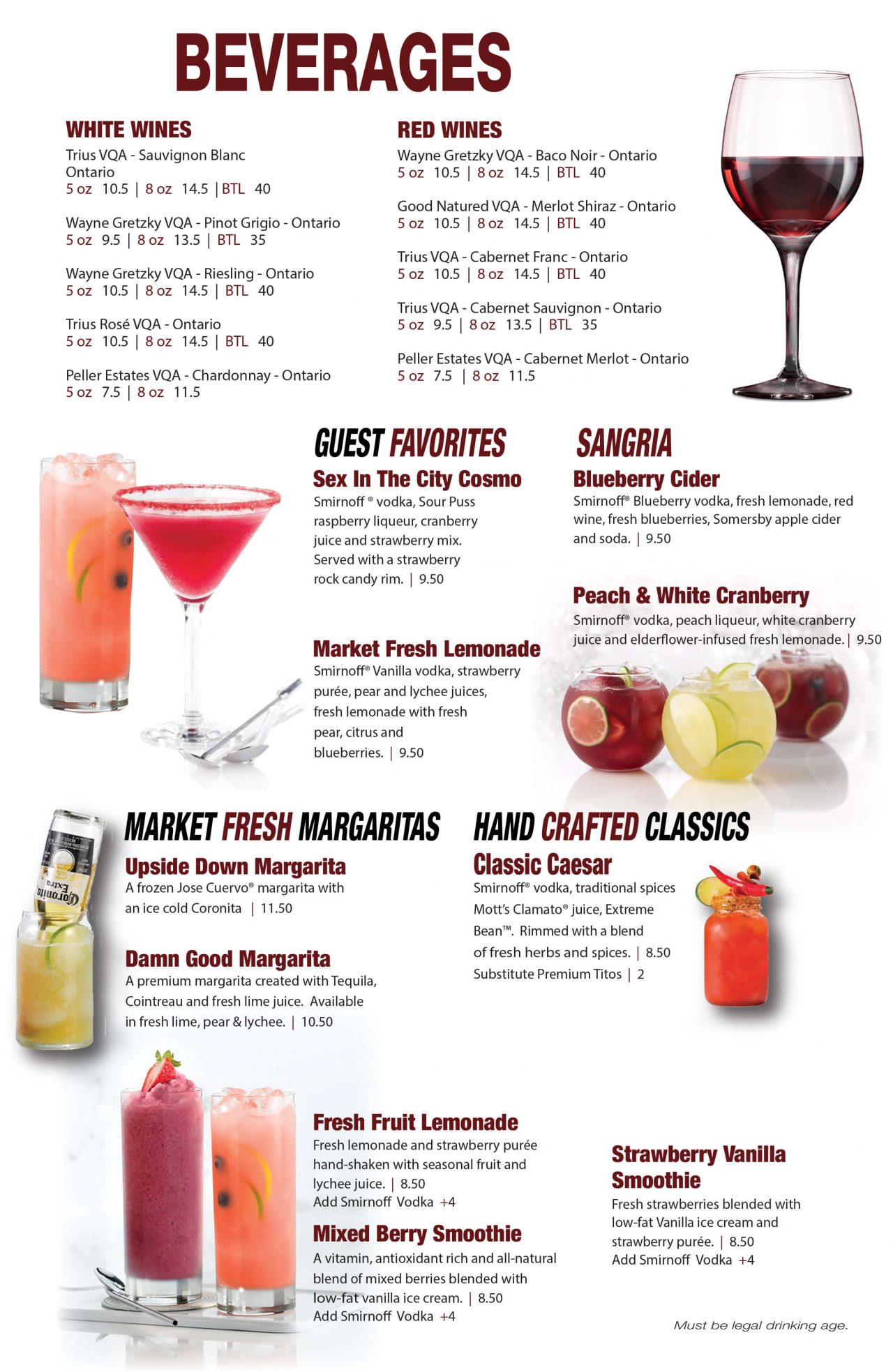 Menu - Casey's Kitchener